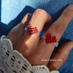 Cómo Hacer un Anillo de Corazón con mostacillas